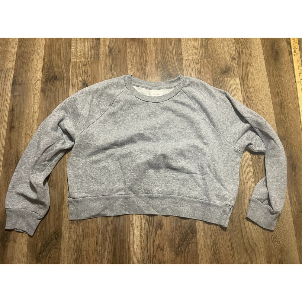 Colsie Sweater, Girl's Size Large, Gray, Crew Neck, Pullover Long Sleeve